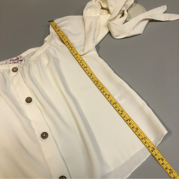 Vivace Cream, Loose fit, Boho, Peasant Style Blouse, Sz M, NWOT - Picture 9 of 10